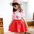 Summer New Girls Top Shorts Set Maple Leaf Print Two-piece Cute Fashion