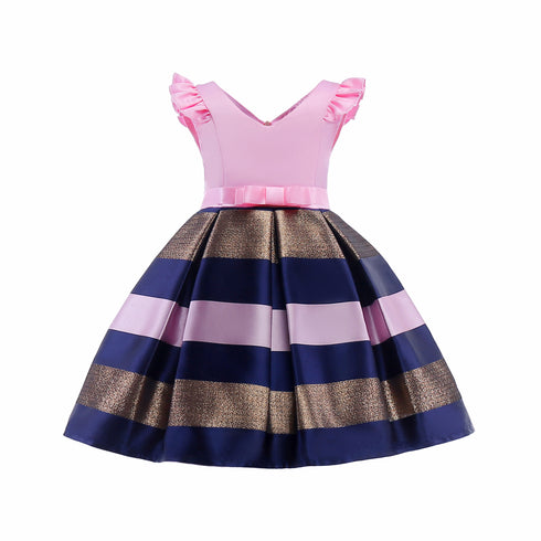 European And American Girls Dress Striped Dress Dress Dress Princess Dress