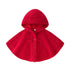 Autumn And Winter Children's Cloak Cotton Plus Velvet Hooded Cloak Warm New Year Coat