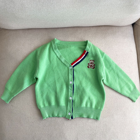 Children's Knitted Cardigan Spring and Autumn Top