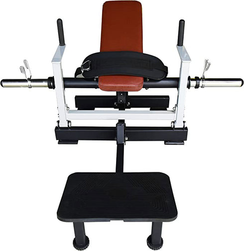 Hip Thrust Glute Bridge Plate-Loaded Hip Thrust Machine for Butt Shaping and Building Glute Muscles, Red, White, Black
