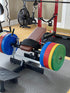 Hip Thrust Glute Bridge Plate-Loaded Hip Thrust Machine for Butt Shaping and Building Glute Muscles, Red, White, Black