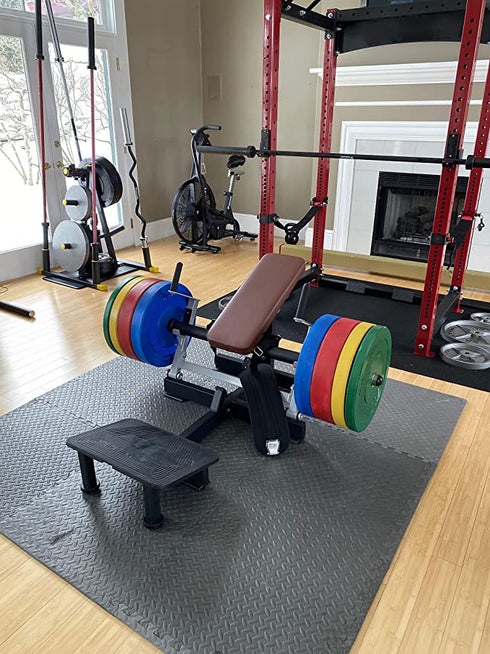 Hip Thrust Glute Bridge Plate-Loaded Hip Thrust Machine for Butt Shaping and Building Glute Muscles, Red, White, Black