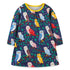 European And American Style Girls Long Sleeve Dress Autumn New Cartoon Printed Princess Dress