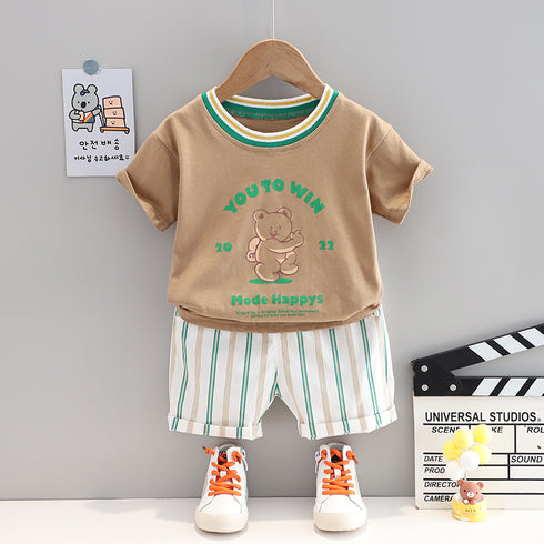 Summer Children's Short Sleeve Shorts Set