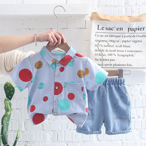 Shirt jeans children's suit