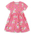 European And American Style Girls Short Sleeve Dress Summer Knitted Cotton Cartoon Round Neck Princess Dress Cute Printed Children's Dress