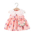 Summer Girls Dress New Sleeveless Lace Collar Cartoon Printed Children's Dress To Send Fox Bag