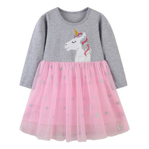 Autumn New Girl Dress European And American Style Baby Gauze Princess Dress