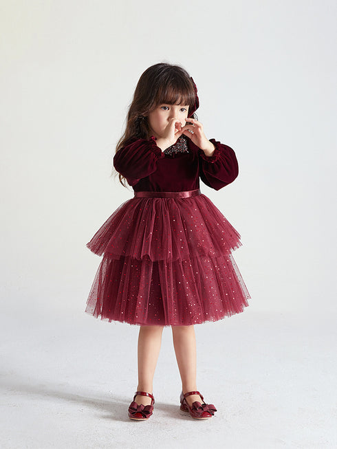 New Year's Christmas children's dress princess dress catwalk dress