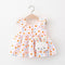 Baby Girl Summer New Printed Dress Cartoon Backpack Skirt Two-piece Set