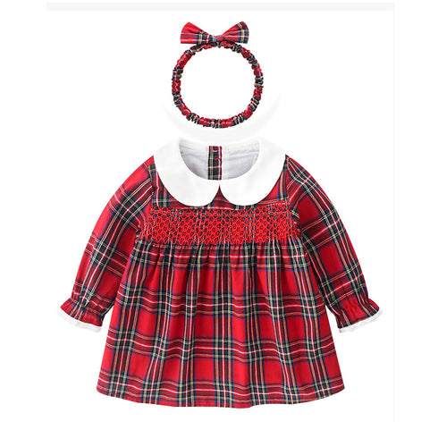 Baby Dress Fall/Winter English Style Latter Dress Set