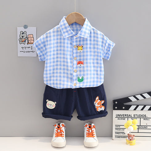 Boys summer suit short sleeve two-piece set