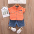 Children's Bear Pocket Shirt Jeans Set