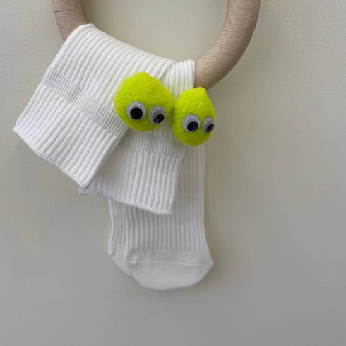 Big-eyed candy solid color socks