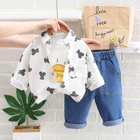 Boy's Spring and Autumn Suit Three Pieces