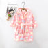 Fall/winter flannel bathrobe padded boys and girls nightgown pajamas