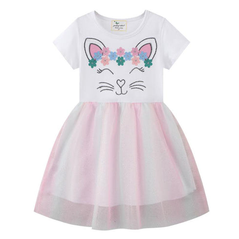 Girls Dress Spring And Summer New Cartoon Gauze Skirt Baby Girl Dress