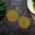 Solid Color Gilded Kaleidoscope Coaster Circular Hollow Geometric Pad