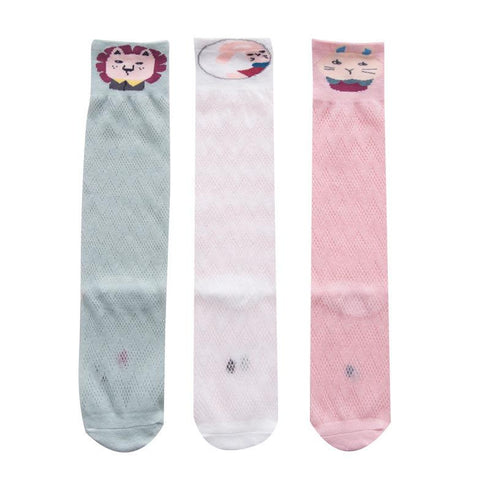 Children's Ultra-thin Cartoon Medium Tube Socks