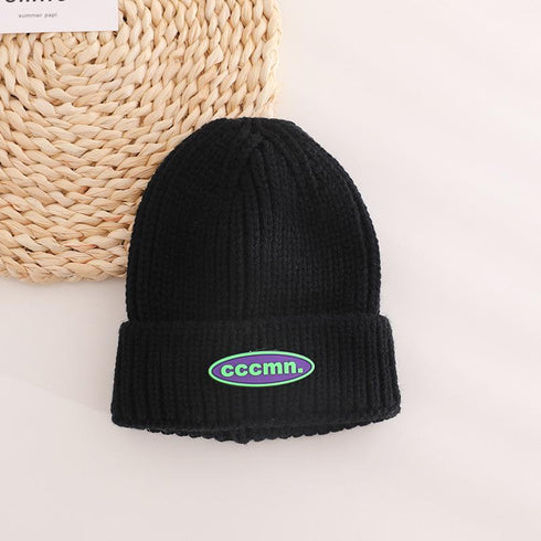 Autumn and winter candy-colored baby warm wool cap 18.8-21.2 inches