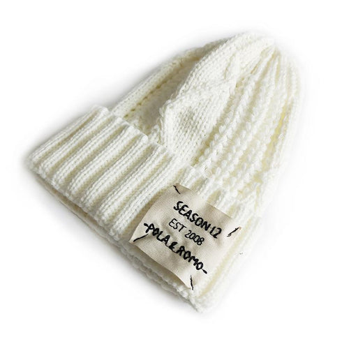 Cloth label knitted wool hat 14.96-18.11 inches