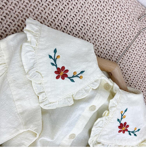 Children's Baby Collar Embroidered Shirt Top
