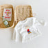 Baby Denim Suspender Pants + Long Sleeved T-shirt + Hat 3-Piece Suit