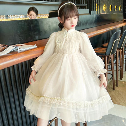 Foreign style children's princess dress little girl's unkempt dress