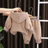 Winter children's hooded long sleeve suit two-piece set