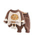 Autumn and winter children's long sleeve suit two-piece set