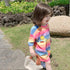 Girls Summer Long Rainbow Smiley Tee
