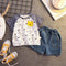 Boys Summer Suit Short-Sleeve Jeans Two-Piece Set
