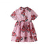 Girl's Summer Dress Waist Flower Princess Dress