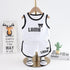 Round Neck Lettered Printed Thin Sleeveless T-shirt For Children's Sports And Leisure Two-piece Set