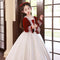 Velvet Red High Sense Evening Dress Dress Winter Festival Christmas Dress