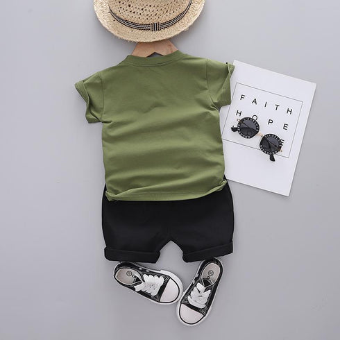 Boys Summer Short Sleeve Shorts Set