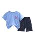 Boys summer suit short sleeve shorts two-piece set