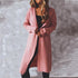 Autumn and winter solid color long sleeve hooded knitted cardigan