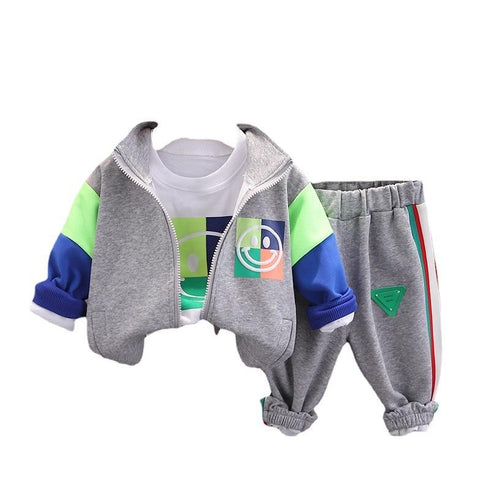 Spring and autumn boys long sleeve three-piece suit