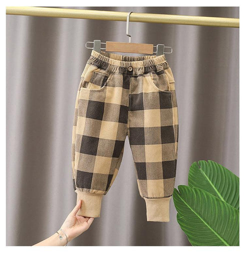 Children's Cashmere Pants Warm Cotton Pants for Autumn and Winter