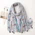 Small Fresh Cotton and Hemp Scarf Bohemian Printed Scarf