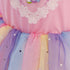 Girls' Dress Long Sleeve Unicorn Rainbow Sequin Mesh Princess Dress