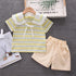 Girls Summer Short Sleeve Shorts Two-Piece Set