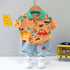 Fashion Polo Shirt, Jeans, 2-piece Set Of Automobile Denim Shorts