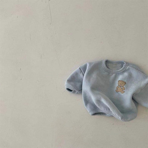 Cartoon Bear Crewneck Loose Wear