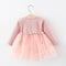 Baby Girl Dress Long Sleeve Mesh Stitching Princess Dress Sweet And Cute