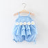 Summer New Baby Girl Two-piece Waist Flower Vest Set