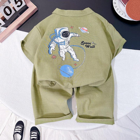 Boys summer suit short sleeve two-piece set