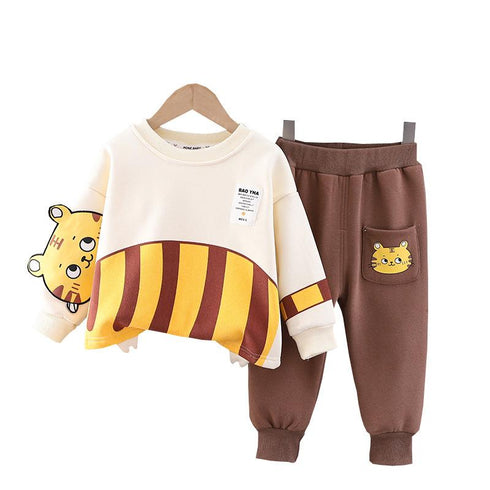 Boys autumn and winter cartoon vests two-piece set